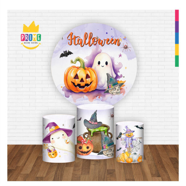 Trio Capa Cilindro + Painel Redondo 3D Halloween 1,50m Veste Fácil - Image 2