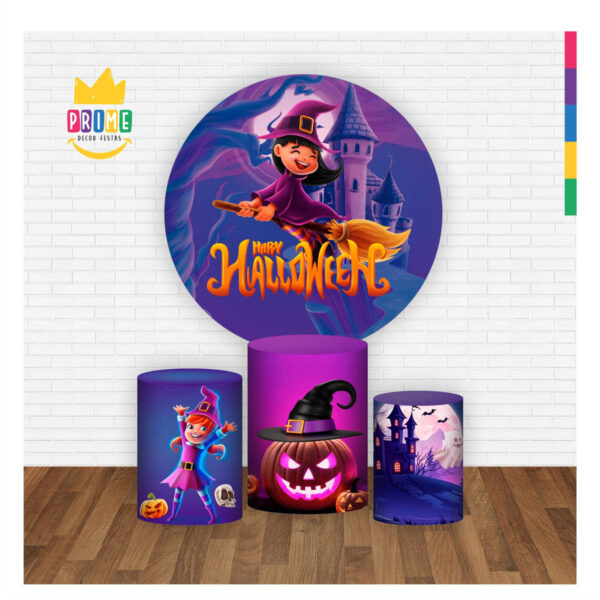 Trio Capa Cilindro + Painel Redondo 3D Halloween 1,50m Veste Fácil - Image 2