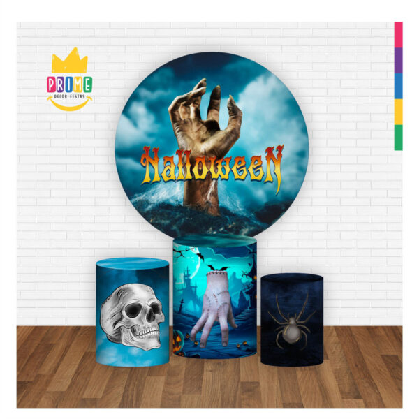 Trio Capa Cilindro + Painel Redondo 3D Halloween 1,50m Veste Fácil - Image 2
