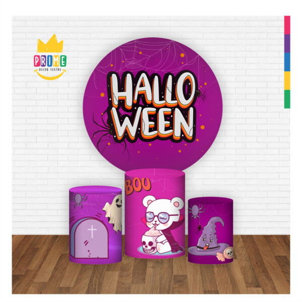 Trio Capa Cilindro + Painel Redondo 3D Halloween 1,50m Veste Fácil - Image 2