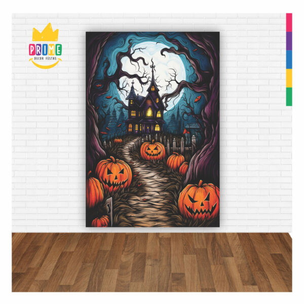 Painel de Festa Retangular 3D Halloween casadinho 1,50m x 2,20 - Image 2