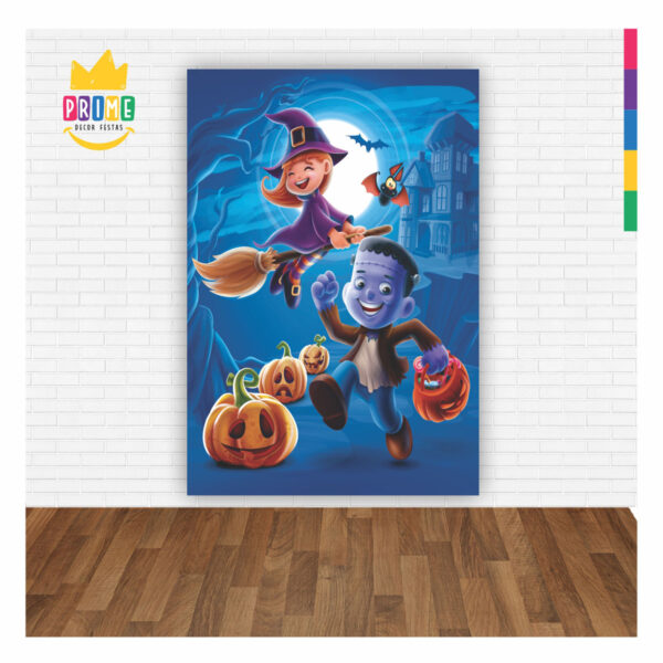Painel de Festa Retangular 3D Halloween casadinho 1,50m x 2,20 - Image 2