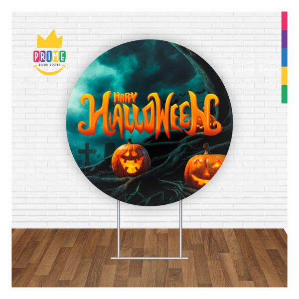 Painel Redondo 3D Halloween Tecido Sublimado 1,50m x 1,50m - Image 2