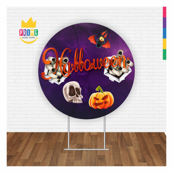 Painel Redondo 3D Halloween Tecido Sublimado 1,50m x 1,50m - Image 2
