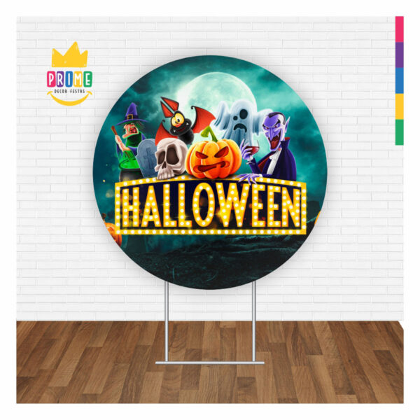 Painel Redondo 3D Halloween Tecido Sublimado 1,50m x 1,50m - Image 2