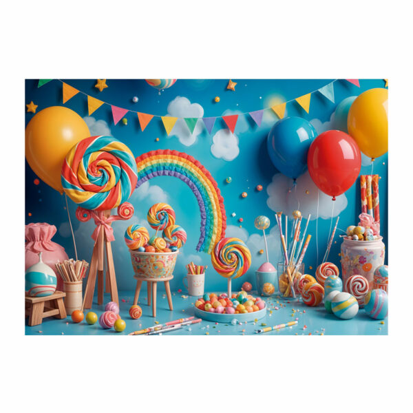 Fundo Fotográfico Dia das Crianças Candy Tecido 2,20m x 1,50m F1133 - Image 3