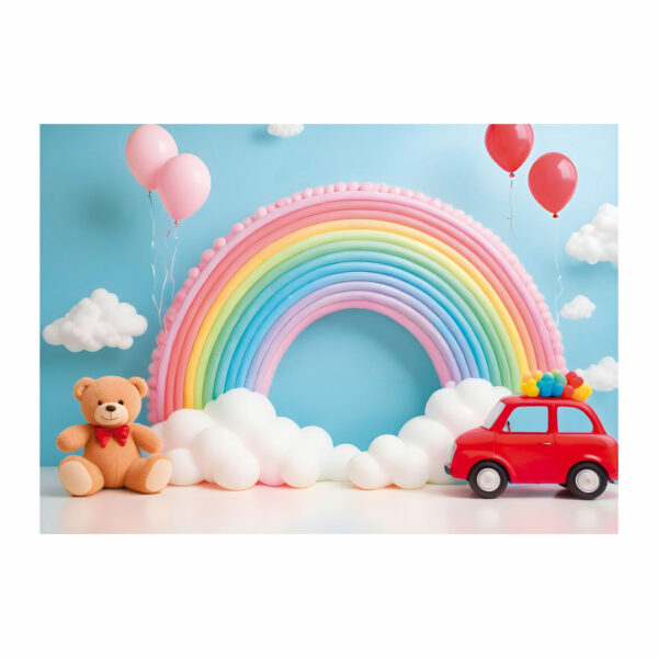 Fundo Fotográfico Dia das Crianças Arco Iris Tecido 2,20m x 1,50m F1126 - Image 3