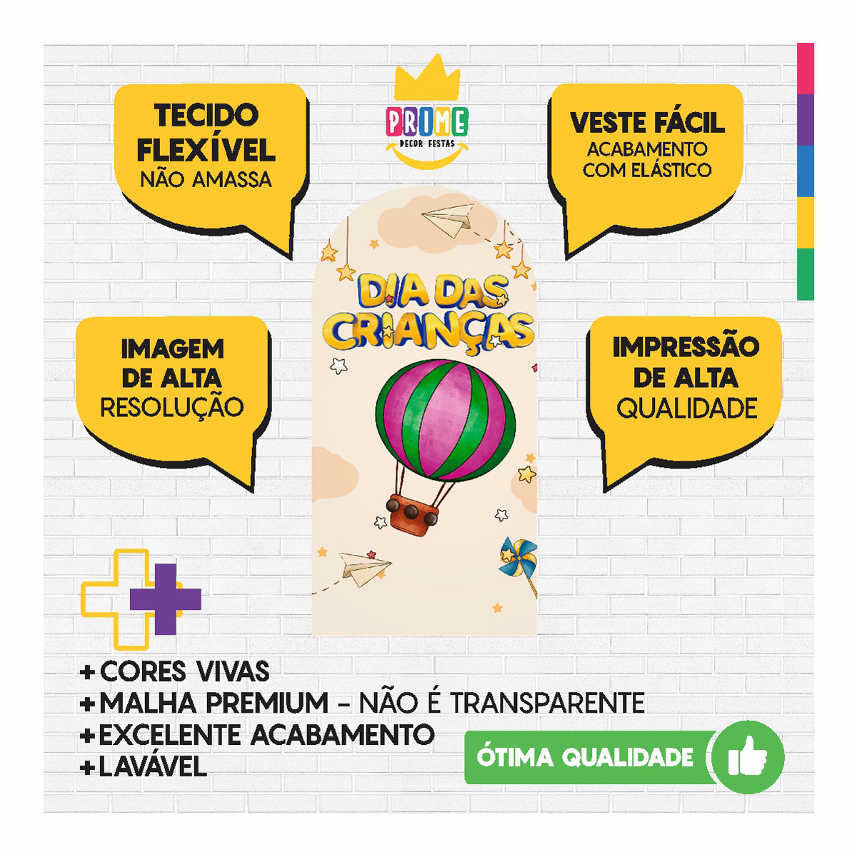 Painel De Festa Romano Decorativo Dia das Crianças - Imagem 3