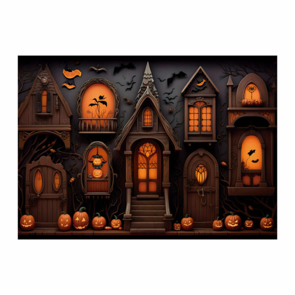 Fundo Fotográfico Halloween Casa Tecido 2,20m x 1,50m F1174 - Image 3