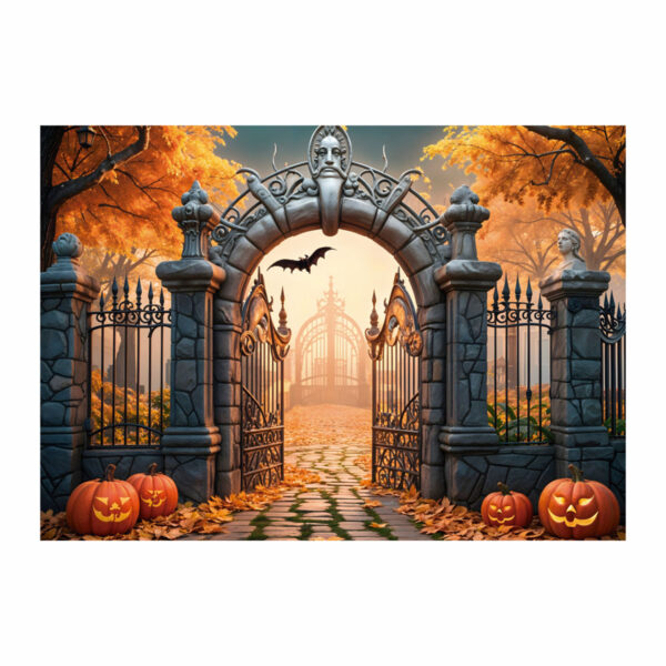 Fundo Fotográfico Halloween Portão Tecido 2,20m x 1,50m F1175 - Image 3