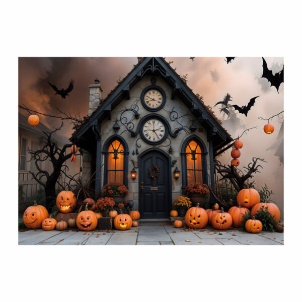 Fundo Fotográfico Halloween Casa Tecido 2,20m x 1,50m F1200 - Image 3