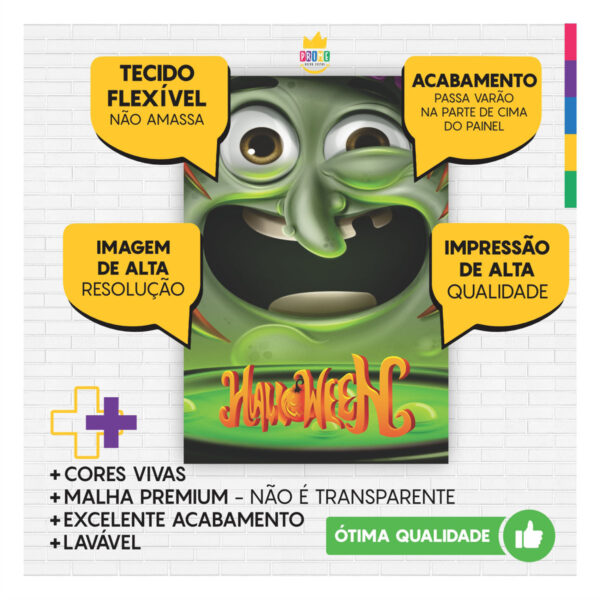 Kit Casado Halloween Painel Redondo Trio Capas Cilindro Retangular - Image 4