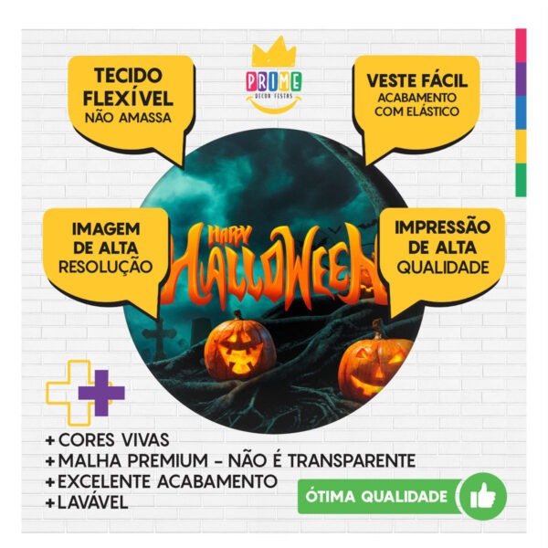 Kit Casado Halloween Painel Redondo Trio Capas Cilindro Retangular - Image 3