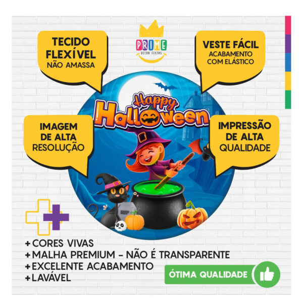 Kit Casado Halloween Painel Redondo Trio Capas Cilindro Retangular - Image 3