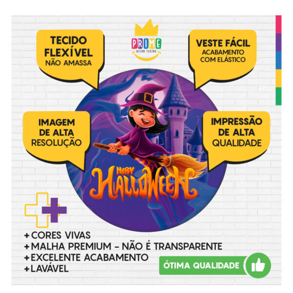 Kit Casado Halloween Painel Redondo Trio Capas Cilindro Retangular - Image 3