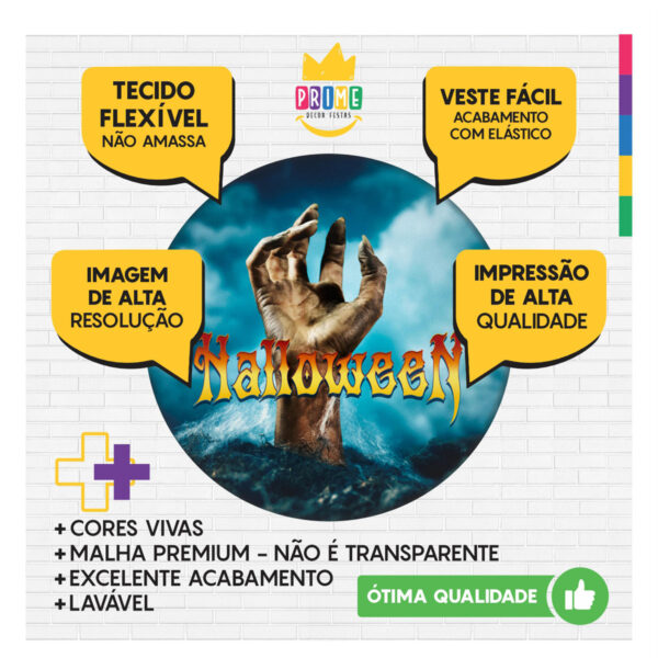 Kit Casado Halloween Painel Redondo Trio Capas Cilindro Retangular - Image 3