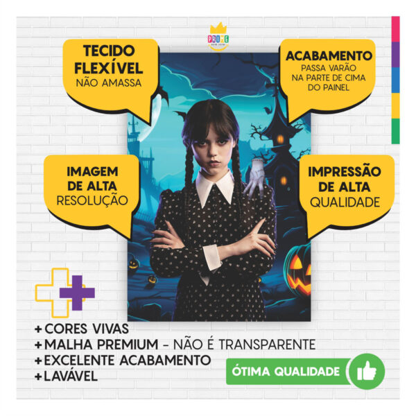 Kit Casado Halloween Painel Redondo Trio Capas Cilindro Retangular - Image 4