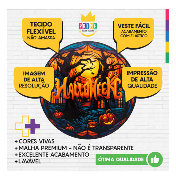 Kit Casado Halloween Painel Redondo Trio Capas Cilindro Retangular - Image 3