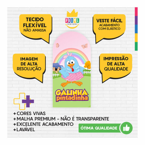 Painel De Festa Romano Decorativo Galinha Pintadinha - Image 3