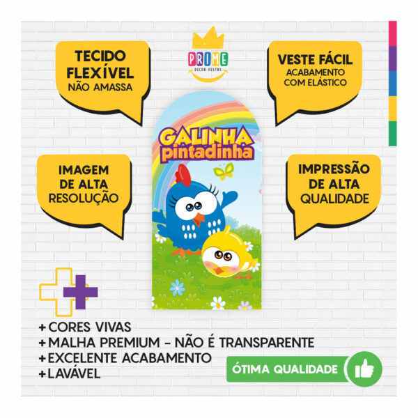Painel De Festa Romano Decorativo Galinha Pintadinha - Image 3