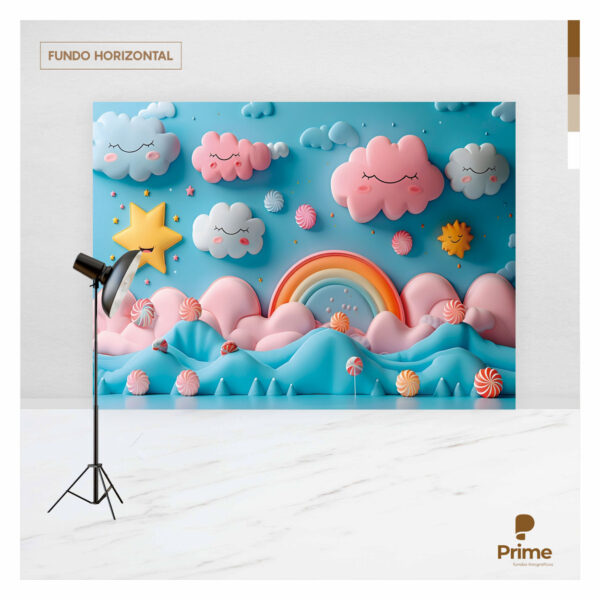 Fundo Fotográfico Dia das Crianças Chuva de Amor Tecido 2,20m x 1,50m F1127 - Image 4