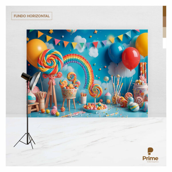 Fundo Fotográfico Dia das Crianças Candy Tecido 2,20m x 1,50m F1133 - Image 4