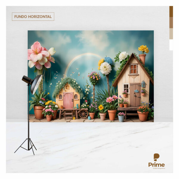 Fundo Fotográfico Dia das Crianças Casinha Tecido 2,20m x 1,50m F1137 - Image 4