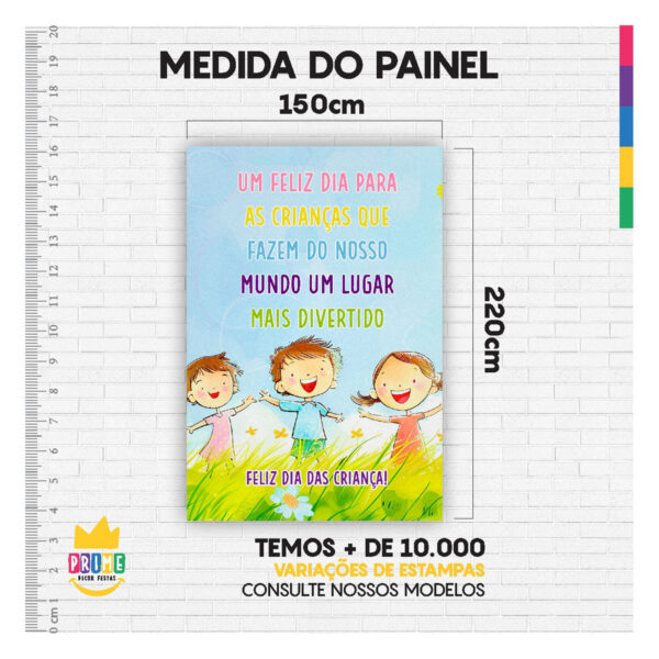 Kit Casado Dia das Crianças Painel Redondo Trio Capas Cilindro Retangular - Image 4