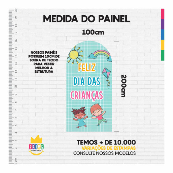 Painel De Festa Romano Decorativo Dia das Crianças - Image 4