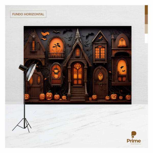 Fundo Fotográfico Halloween Casa Tecido 2,20m x 1,50m F1174 - Image 4