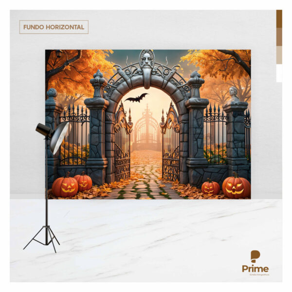 Fundo Fotográfico Halloween Portão Tecido 2,20m x 1,50m F1175 - Image 4