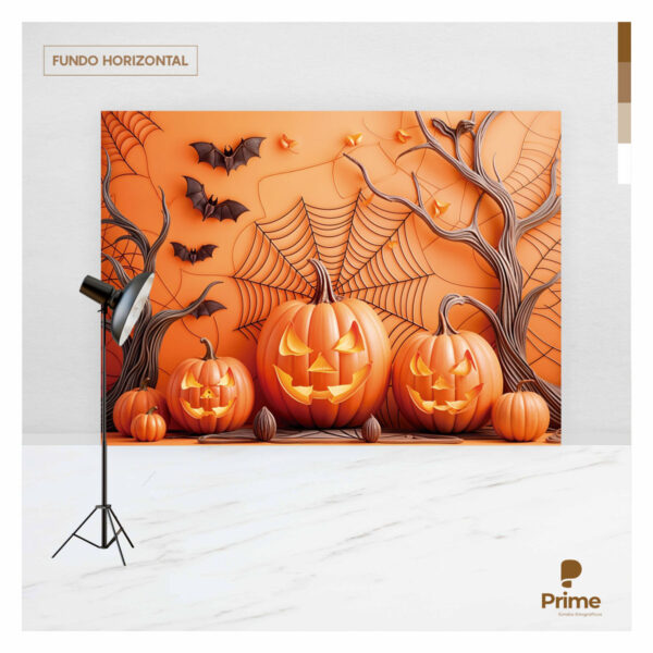 Fundo Fotográfico Halloween Abobora Tecido 2,20m x 1,50m F1186 - Image 4