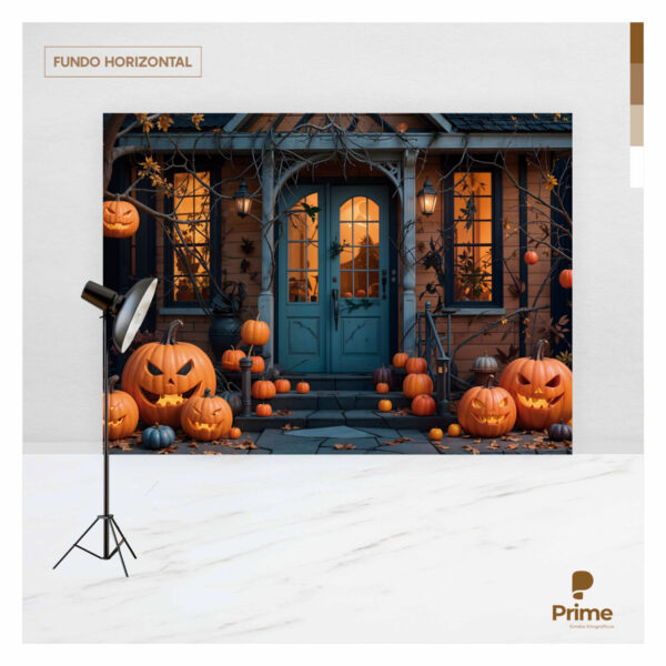 Fundo Fotográfico Halloween Casa Tecido 2,20m x 1,50m F1201 - Image 4