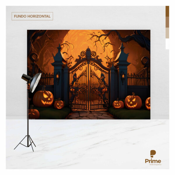 Fundo Fotográfico Halloween Portão Tecido 2,20m x 1,50m F1203 - Image 4