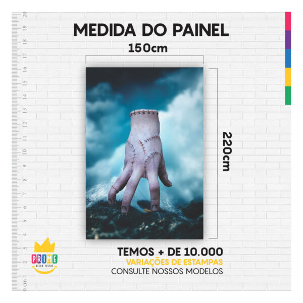 Painel de Festa Retangular 3D Halloween casadinho 1,50m x 2,20 - Image 4