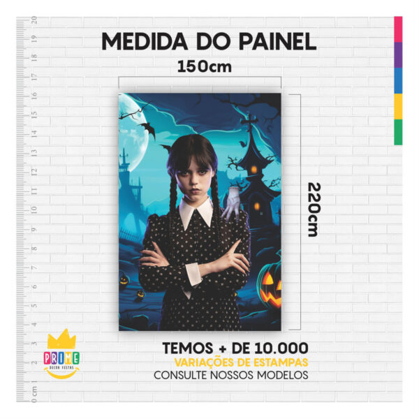 Painel de Festa Retangular 3D Halloween casadinho 1,50m x 2,20 - Image 4