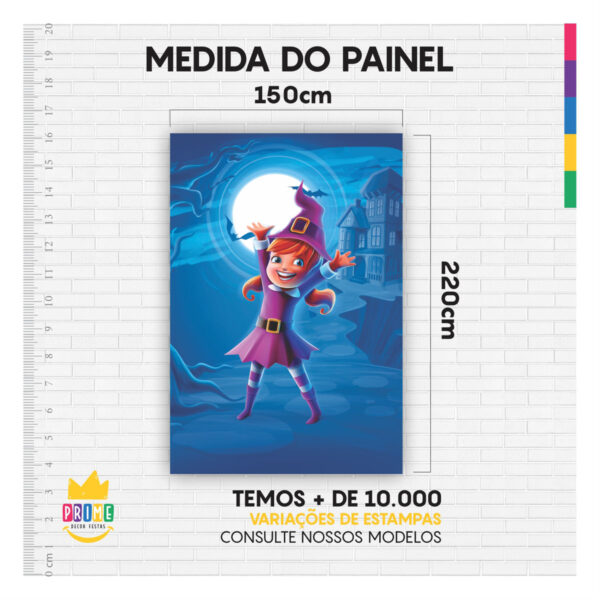 Painel de Festa Retangular 3D Halloween casadinho 1,50m x 2,20 - Image 4