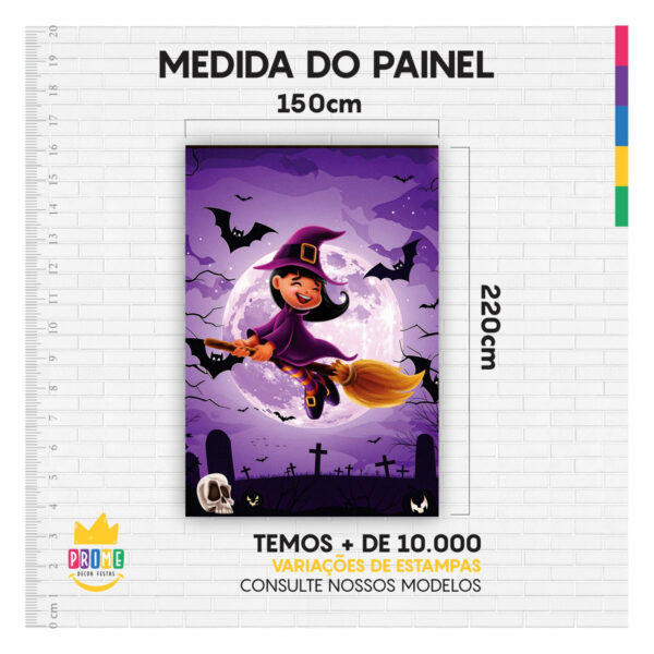 Painel de Festa Retangular 3D Halloween casadinho 1,50m x 2,20 - Image 4