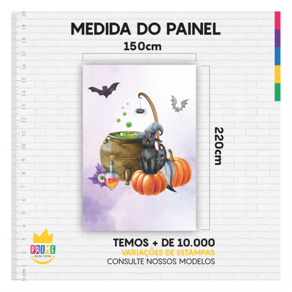 Painel de Festa Retangular 3D Halloween casadinho 1,50m x 2,20 - Image 4