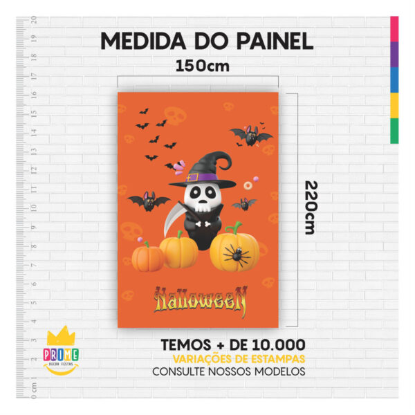 Painel de Festa Retangular 3D Halloween casadinho 1,50m x 2,20 - Image 4