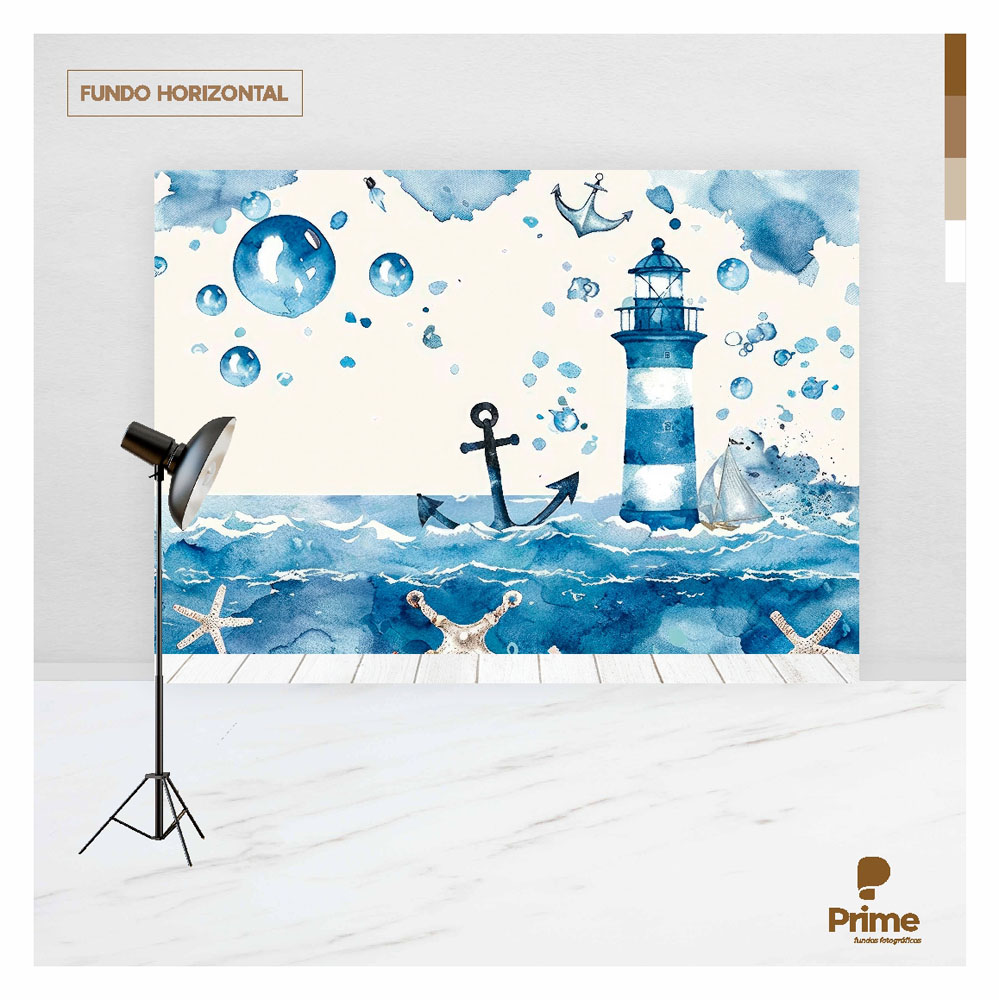Fundo Fotográfico Cenário Marinheiro Tecido 2,20m x 1,50m F1047 - Imagem 4