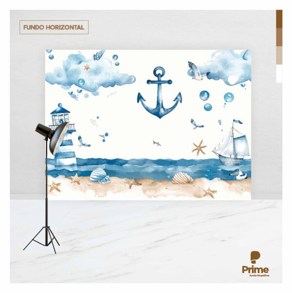 Fundo Fotográfico Cenário Marinheiro Tecido 2,20m x 1,50m F1046 - Image 4