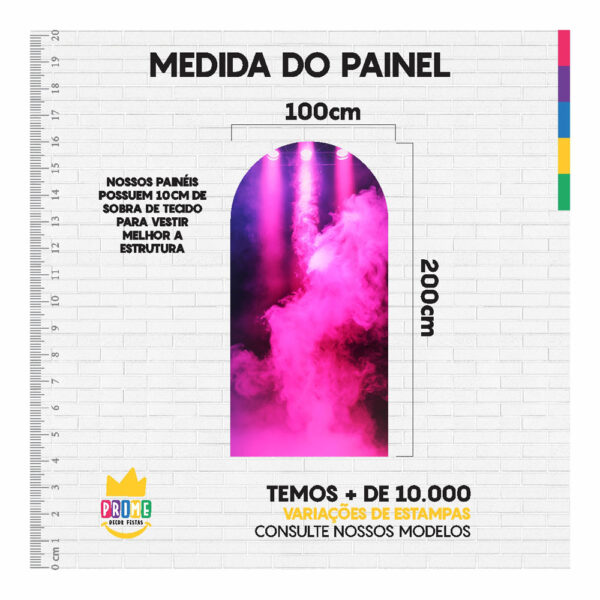 Painel De Festa Romano Decorativo 15 Anos Neon - Image 4