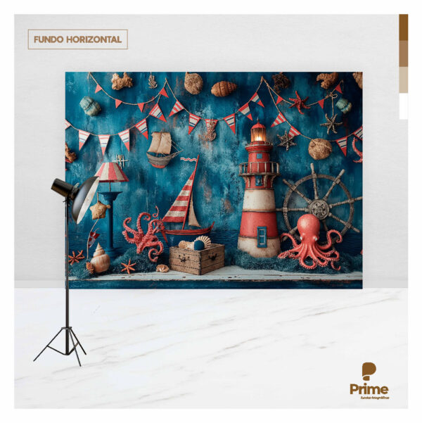 Fundo Fotográfico Cenário Marinheiro Tecido 2,20m x 1,50m F1029 - Image 4