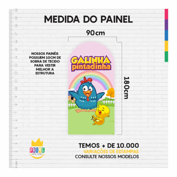 Painel De Festa Romano Decorativo Galinha Pintadinha - Image 4