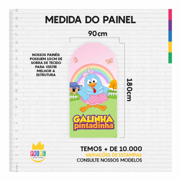 Painel De Festa Romano Decorativo Galinha Pintadinha - Image 5