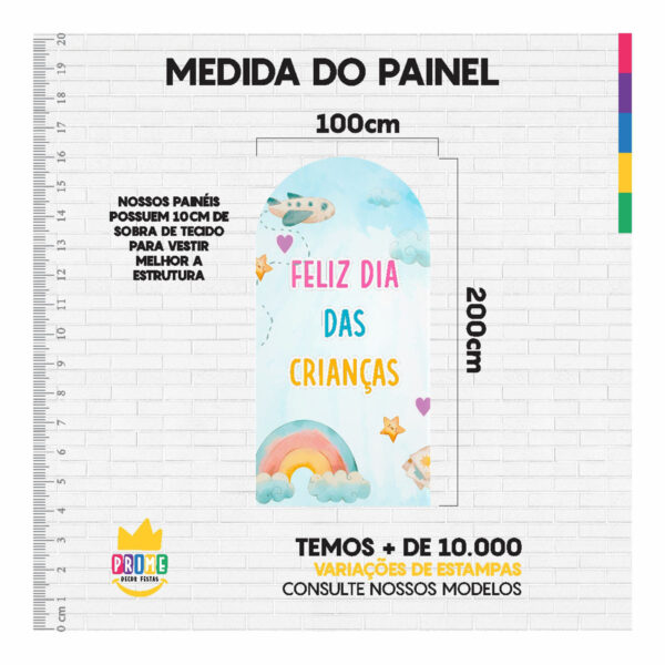 Painel De Festa Romano Decorativo Dia das Crianças - Image 4