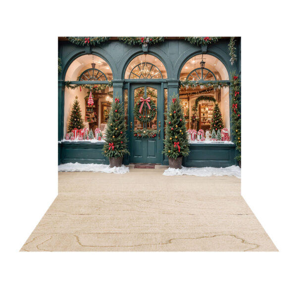 Fundo Fotográfico Natal Fachada Loja 2,20m x 1,50m F1265