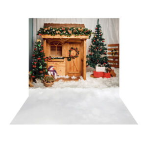 Fundo Fotográfico Natal Casinha Tecido 2,20m x 1,50m F1260