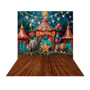 Fundo Fotográfico Circo Animais Tecido 2,20m x 1,50m F1210